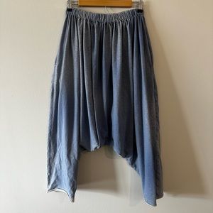 State The Label Perfect Pants Harem Jogger Crop Blue Wash M.